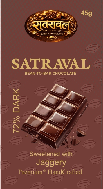 72% Dark Chocolate with Jaggery & Cardamom